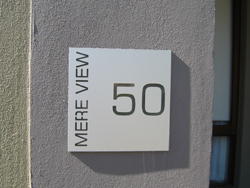 Stencil Alumabond House Sign