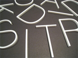 Lasercut acrylic letters