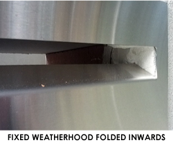 Fixed Weatherhood Folded Inwards