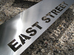 Lasercut Stainless Steel Number with welded pins