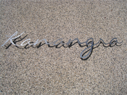 Lasercut Corten Steel Running Letters with Pins