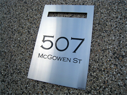 Stainless Steel Stencil Letterbox Faceplate