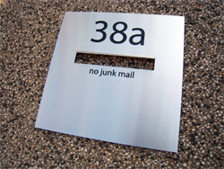 Marine Grade Stainless Steel Letterbox Faceplate