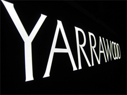 Illuminated Corten Steel Sign for Yarrawood Winery